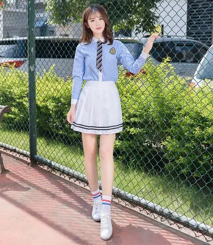 校园风校服学院风套装高中班服季女中学生英伦网红jk制服韩国装秋