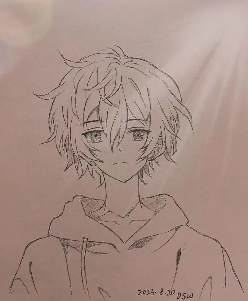 why.#临摹 #动漫手绘 #自学画画打卡 #铅笔稿 #每日 - 抖音