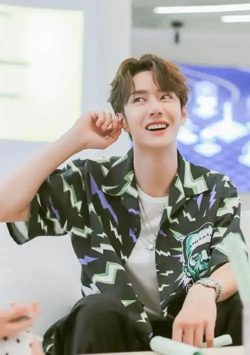 一博的时尚表现力真的强,这么花的衬衫都轻松驾驭,沉稳帅气|马甲|发型