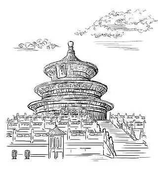 北京天坛,中国地标.