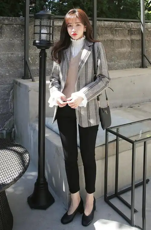 韩国女士小西装穿搭超美女装小西装搭配技巧在这