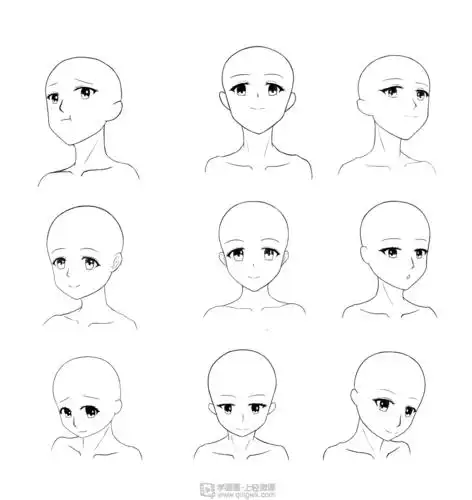 作业:动漫人物头部仰视,俯视的画法训练 - rh-9-138 河津 - 轻微课