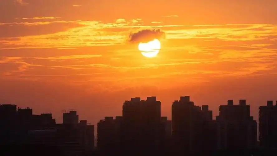 傍晚的黄昏景色