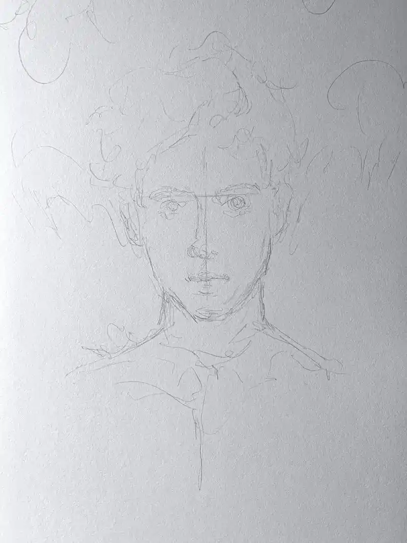 戳爷 #手绘 #绘画过程 #肖像画 - 抖音