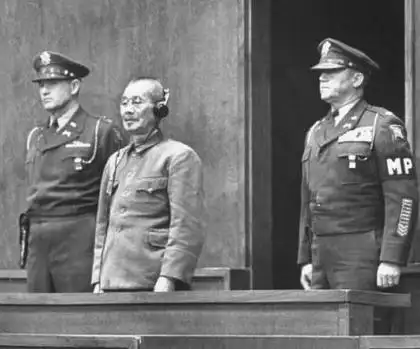 接受审判的日本甲级战犯