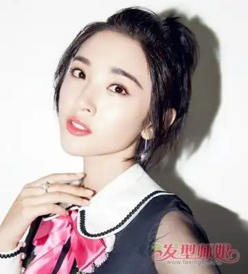 直发怎么扎半丸子头?齐耳短发女生半丸子头发-图3