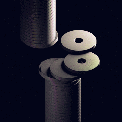 魅分享# 来自设计师 tyler haywood 的 3d gif 动画作品,明明知道是