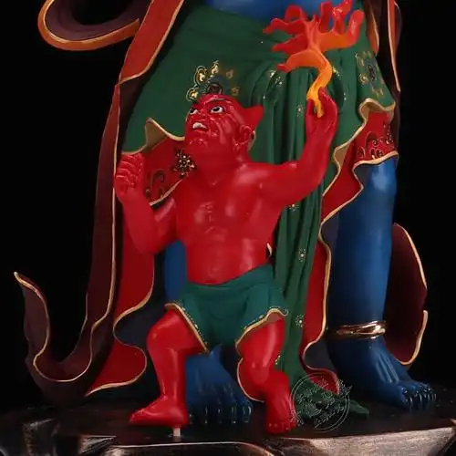 大士19寸树脂佛像面燃神像鬼王菩萨面然供奉摆件