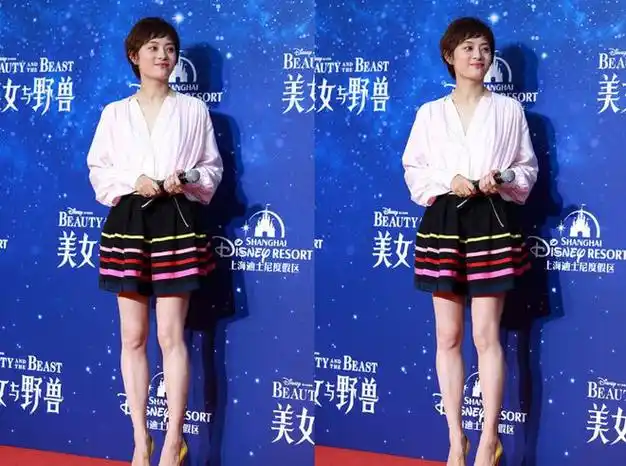 孙俪烫泡面头却藏不住老态怼脸拍感觉胖了但气质赢了