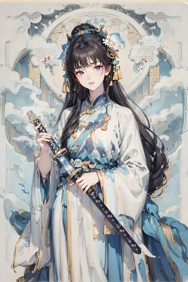 神女——剑仙(其三)#古风 #二次元 #汉服 #仙侠#ai绘 - 抖音