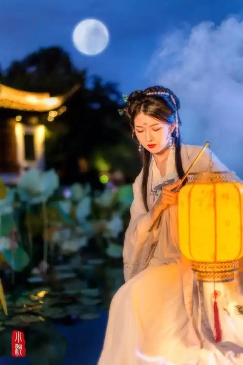 《月下美人》古风夜景人像分享
