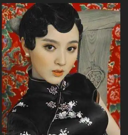 民国复古螺旋卷发发型图片