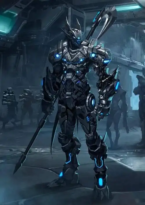 靓图分享一组科幻机甲插画每张都是科技感十足