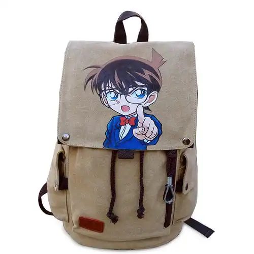 diy手绘包名侦探柯南大中学生书包书包男男女动漫双肩背包