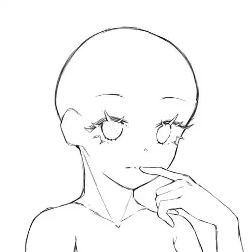 不可二改/二转#绘画  #模板  #免费模板  #福利  #大头模板  #小红书