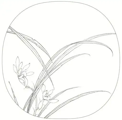 工笔秋兰绽蕊图绘制步骤