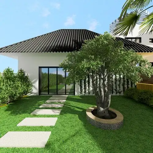 别墅庭院vr全景效果图