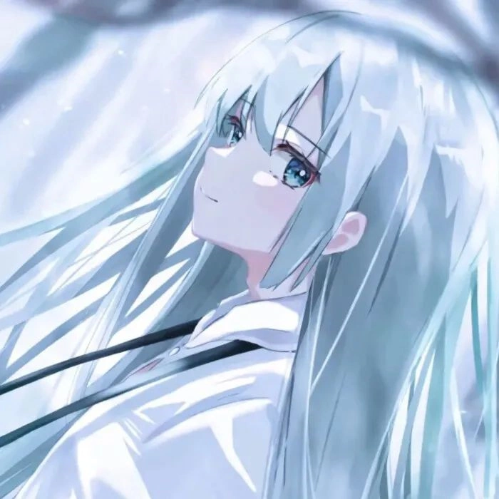 纯净的蓝色系动漫头像|若当初不识
