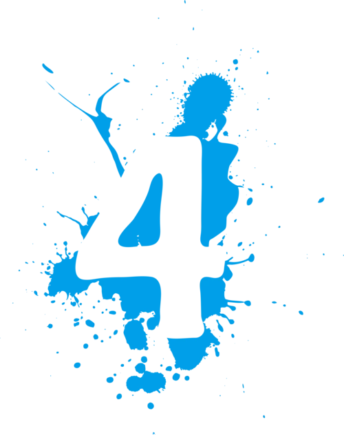 彩墨数字4图形图片