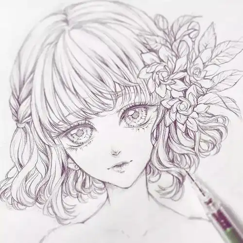 一波素描动漫美女又强势来袭,吹爆!打call!