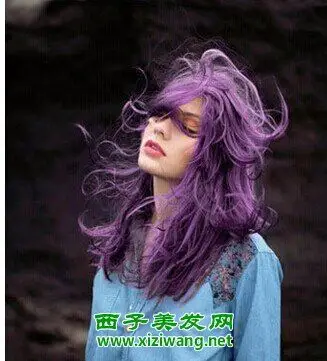 2014最新紫色漂染发型图片(4)
