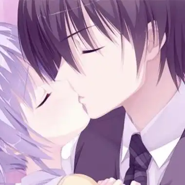 动漫头像男女接吻头像