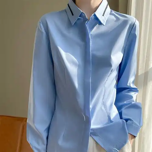 白色衬衫女职业女装工作服正装时尚气质工装白领衬衣2024新打底衫