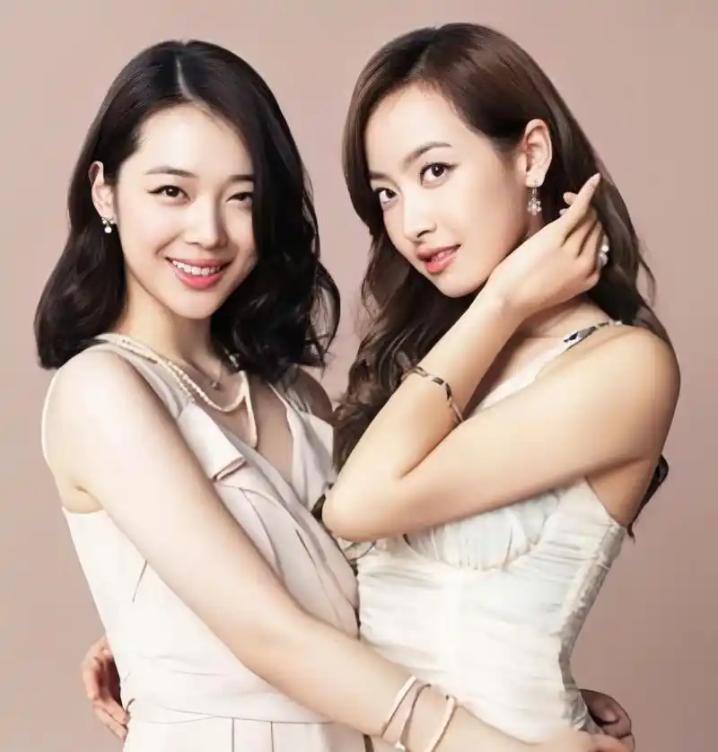 宋茜# 宋茜早期一组代言照,照片中的宋茜身穿一条白色吊带裙,身材