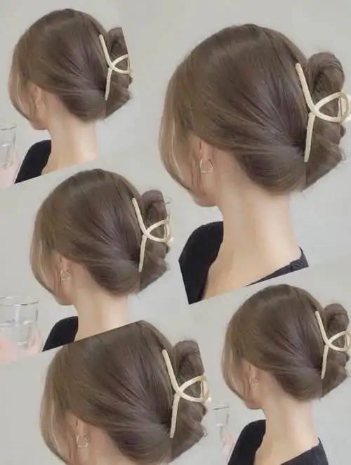 最新流行亚麻色染发效果图