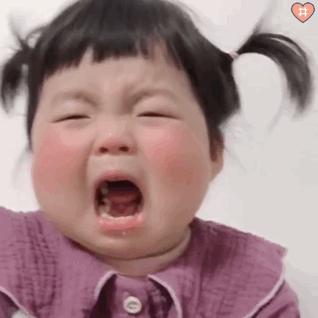 萌娃丸子妹表情包动图 小丸子一哭我就想笑系列 这个是大脸特效的