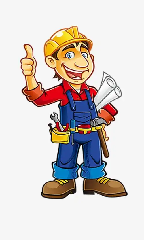 装修工人 卡通形象_素材图片免费下载_富图网