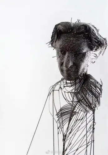 艺术家darius hulea的金属线条雕塑