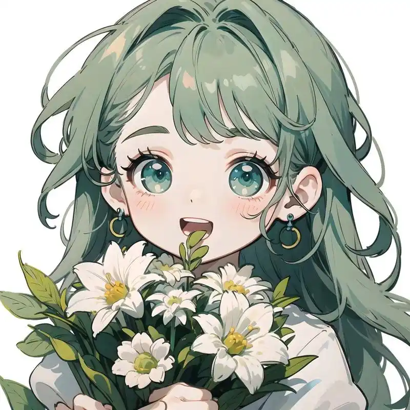 可爱女生头像抱花系列之风信子