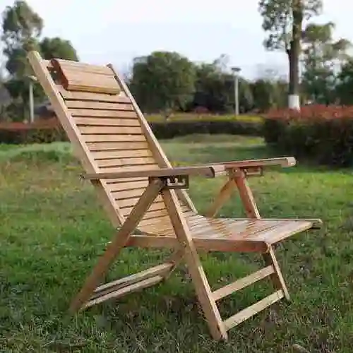 竹躺椅折叠椅午休单人便携式小型阳台家用休闲竹子老式午睡靠背