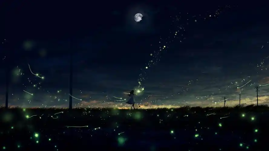 首页 桌面壁纸 卡通动漫 唯美意境二次元风景插画桌面壁纸1920_1080