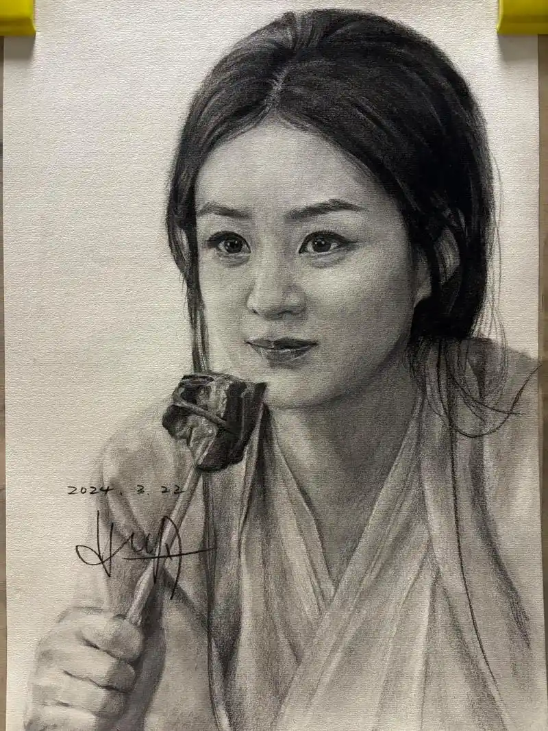 与凤行—沈璃.行云做的肉就是好吃 #素描头像 #与凤行 #赵 - 抖音