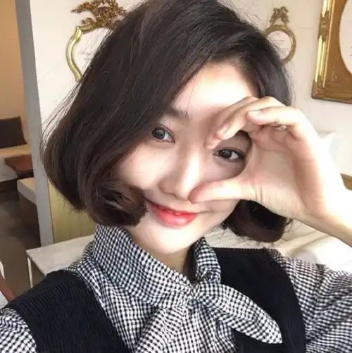 girl face.短发.女生头像