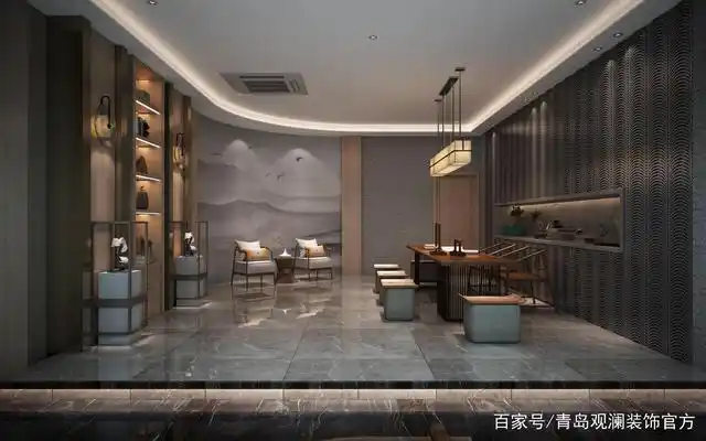 新中式高端spa私人养生会所效果图