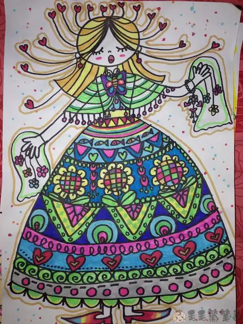 儿童8一12岁美术画简单