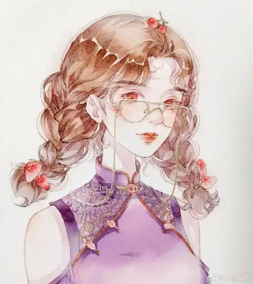 手绘 头像 女头