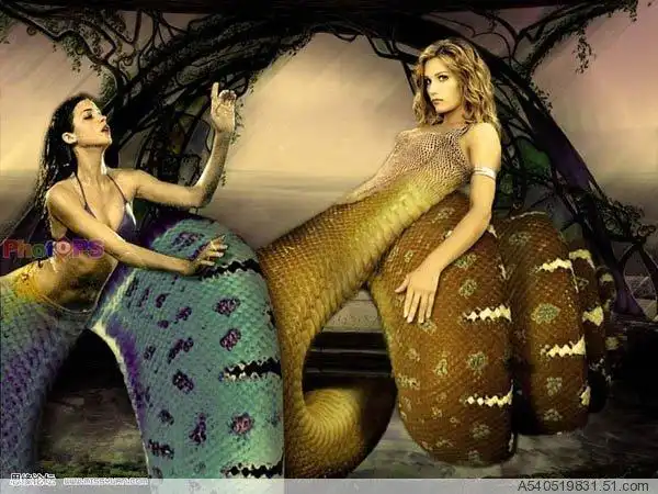 ps合成逼真的蛇美人 移花接木