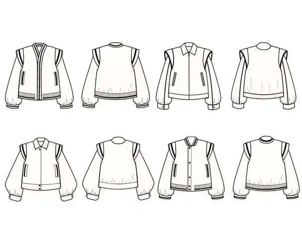 服装设计  #服装设计素材之平面款式图  #服装设计手绘