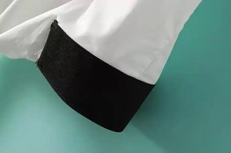 2015春夏新款 5 专柜同款 后面字母刺绣衬衫 白色打结女衬衣