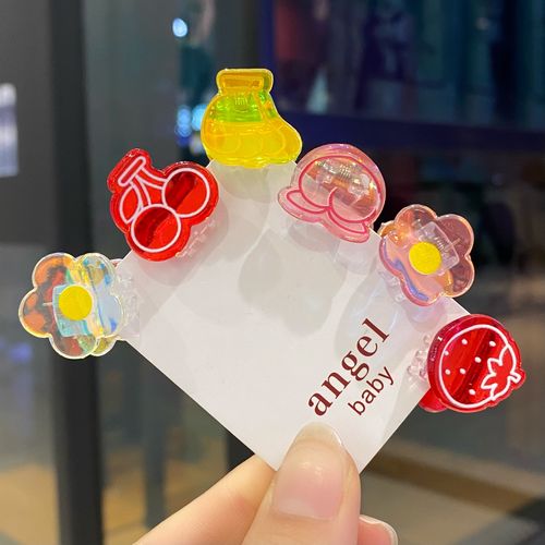 发抓发夹小女孩刘海夹日韩糖果色可爱发饰彩色卖萌儿童水果抓夹