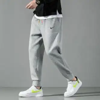 nike耐克顿男士灰色运动裤春秋季潮流哈伦裤子小脚宽松束脚卫裤休闲裤