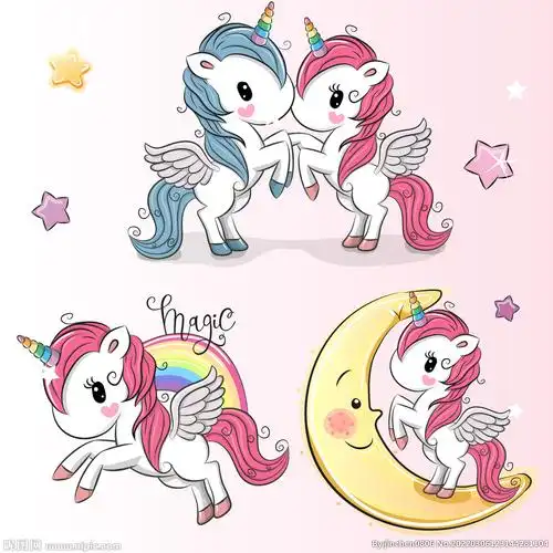 卡通独角兽图片