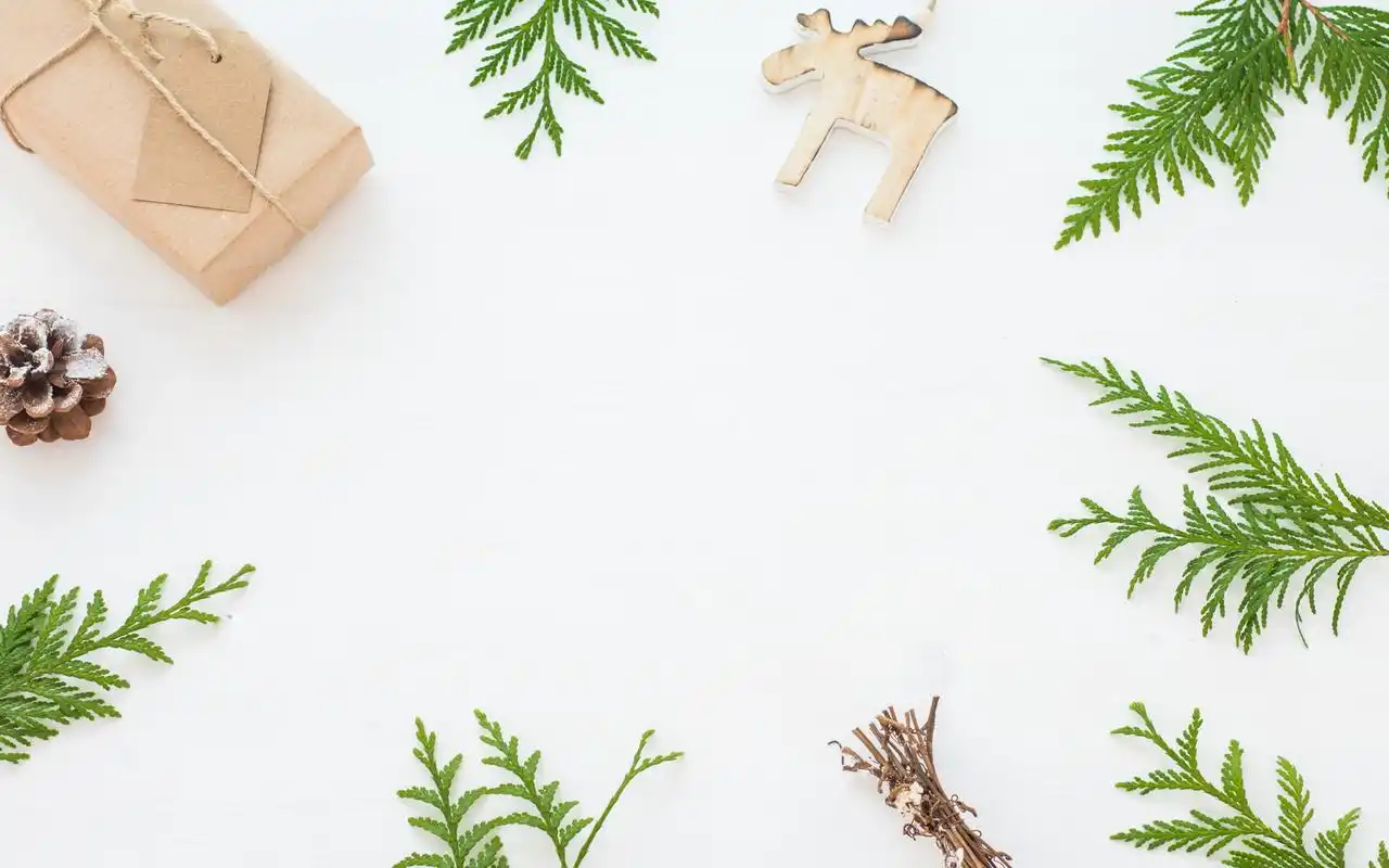 圣诞装饰清新简洁电脑壁纸