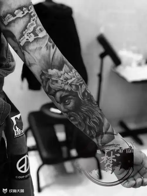欧美花臂_纹身图案手稿图片_郑凯的纹身作品集