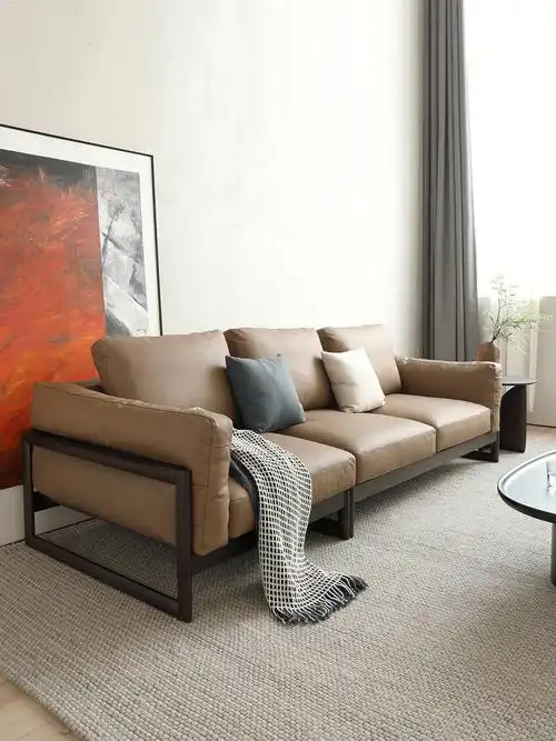 真皮全实木高颜值沙发为品质客厅而生