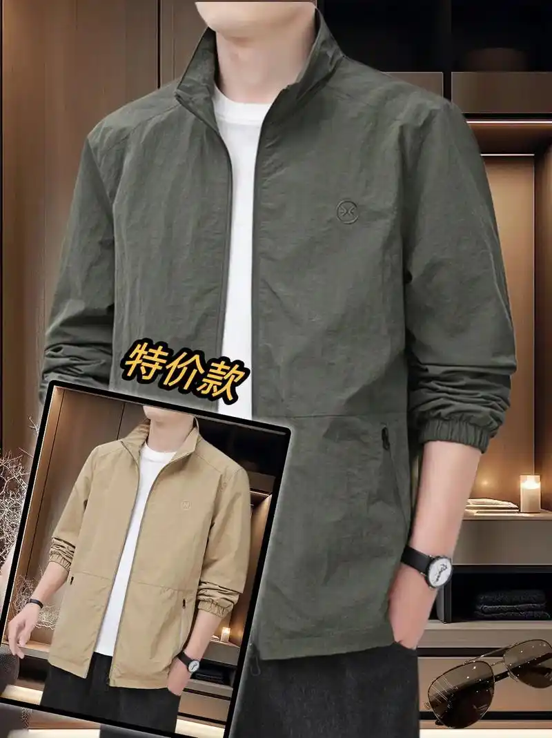 春款立领夹克外套